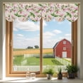 thumbnail image 1 of Pink Magnolia Door Banner Floral Branches Leaf Botanical Newspaper Texture Small Scalloped Hanging Banner for Door, Hanging Flag Backdrop Decoration for Wall Window Party 3pcs, 10 x 16 Inch, 1 of 9