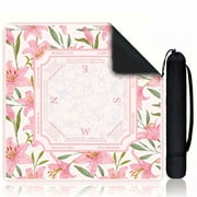 Pink Mahjong Mat 32.4x32.4in Non-Slip Neoprene Table Mat with Carry Bag for American Mahjong