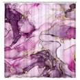 thumbnail image 1 of Pink Marble Bathroom Shower Curtain Set with Hooks 72X84in, 1 of 6