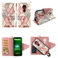 thumbnail image 1 of Pink Marble Case for Motorola G7 Play Magnetic Detachable Pu Leather Wallet Cover Flap Closure and Snap-on Book Style Cases Card Holders Wrist Strap 2 in 1 Folio, 1 of 3