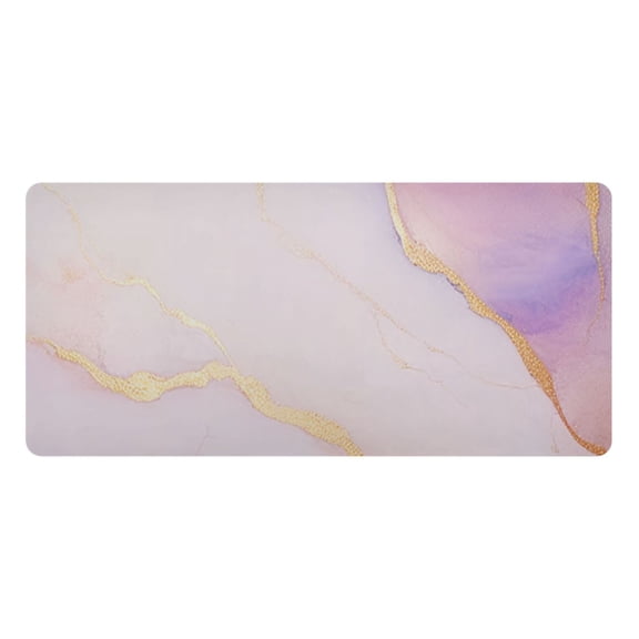 Pink Marble Desk Mats Large Mouse Pad Long Keyboard Computer Rubber Base Non-Slip Mats Accessories Decor for Office Home 23.6"x47.2"