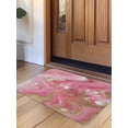 thumbnail image 1 of Pink Marble Door Mat&nbsp;Indoor Outdoor Entrance, Non Slip Small Rug for Kitchen Bathroom Entryway Rug, Modern Ink Painting Abstract Golden Washable Doormat Floor Mat 16x24 Inch, 1 of 8