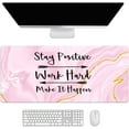 thumbnail image 1 of Pink Marble Gold Desk Mat, Desk Accessory, Cute Workspace, Trendy Workspace, Trendy, 35.4x15.7in Large Gaming Mouse Pad, Cute Desk Topper, Pretty Desk Pad, 1 of 5