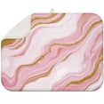 thumbnail image 1 of Pink Marble Gold Line Pattern Dish Drying Mat for Kitchen 1 Pack, Ultra Absorbent Microfiber Dishes Drainer Mats,18"x24", 1 of 4