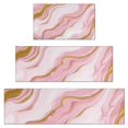 thumbnail image 1 of Pink Marble Gold Line Pattern Kitchen Rugs Sets Of 3,Kitchen Runner Rugs Non Skid Washable,Decorative Kitchen Floor Mats for Kitchen,Sink,Laundry,17"x30"+ 17"x47" + 17"x59", 1 of 6