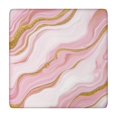 thumbnail image 1 of Pink Marble Gold Line Pattern Square Fitted Tablecloth with Elastic Edge,Square Table Cover,Washable Elastic Table Cover for Home Kitchen Party Decor 34"x34", 1 of 6