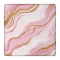 thumbnail image 1 of Pink Marble Gold Line Pattern Square Fitted Tablecloth with Elastic Edge,Square Table Cover,Washable Elastic Table Cover for Home Kitchen Party Decor 36"x36", 1 of 6