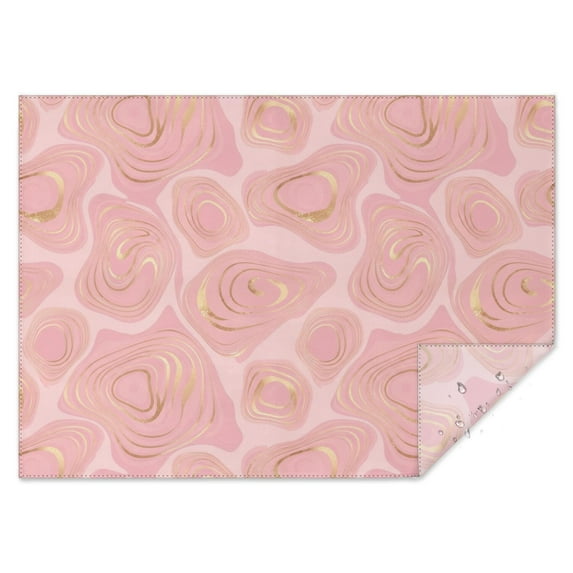 Pink Marble Gold Pattern Rectangle Tablecloth 60"x84",Waterproof Polyester Rectangle Table Cloth, Wipeable Spillproof Polyester Tablecloth for Dining, Camping, Indoor and Outdoor