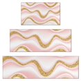 thumbnail image 1 of Pink Marble Gold Wave Pattern Kitchen Rugs Sets Of 3,Kitchen Runner Rugs Non Skid Washable,Decorative Kitchen Floor Mats for Kitchen,Sink,Laundry,17"x30"+ 17"x47" + 17"x59", 1 of 6