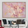 thumbnail image 1 of Pink Marble Poster, Marble Canvas, Modern Wall Art, Gold Marble Art Canvas, Alcohol Ink Canvas, Shimmery Wall Decor, Abstract Artwork, Canvas Wall Decor - White Framed, 1 of 9