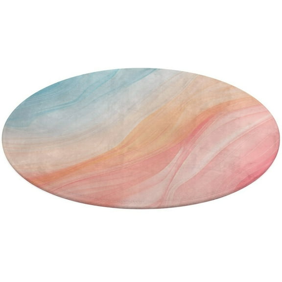 Pink Marble Round Carpet Living Room Carpet Modern And Stylish Living Room And Bedroom Decorative Carpet Rocking Chair Mat