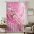 thumbnail image 1 of Pink Marble Sheer Curtains 84 Inches Long, Golden Modern Ink Painting Abstract Light Filering Curtains, Breathable Simi Curtain Privacy Drapes for Living Room Bedroom Lightweight Window Treatment, 1 of 9