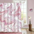 thumbnail image 1 of Pink Marble Shower Curtain Set, Abstract Modern Shower Curtain for Bathroom Decor, Luxury Standard Shower Curtain for Bathtub, Waterproof Washable Fabric Shower Curtain, 72 x 72, 1 of 6