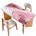thumbnail image 1 of Pink Marble Table Cloths for 6 Foot Rectangle Tables, Summer Ocean Wave Red Ombre Patio Waterproof Elastic Fitted Tablecloths, Washable Rectangular Table Cover for Camping, 1 of 8