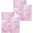 thumbnail image 1 of Pink Marble Texture Washcloth 12x12in Set, 2 Pack Absorbent Cotton Towel Square Kitchen Dishes Towels, Soft Cleaning Face Hand Towel Fast Drying Wash cloth, 1 of 7