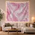 thumbnail image 1 of Pink Marble Waves Across White Fabric, Dreamy Abstract Style for Abstract Art Fans, Aesthetic Wall Decor, Housewarming Gift, Tapestry Wall Hanging for Bedroom and Dorm, 1 of 6