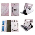thumbnail image 1 of Pink Marble tablet case 7 inch for LG G Pad LTE 7" 7inch  android tablet cases 360 rotating slim folio stand protector pu leather cover travel e-reader cash slots, 1 of 2