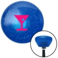 thumbnail image 1 of Pink Martini Glass with Olive Blue Retro Metal Flake Shift Knob with M16 x 1.5 Insert Brody, 1 of 1