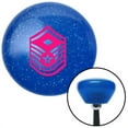 thumbnail image 1 of Pink Master Sergeant First Sergeant Blue Retro Metal Flake Shift Knob with M16 x 1.5, 1 of 1