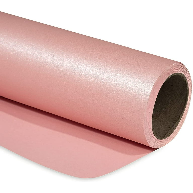 Pink Matte Wrapping Paper - Solid Color Pearly - lustre Paper