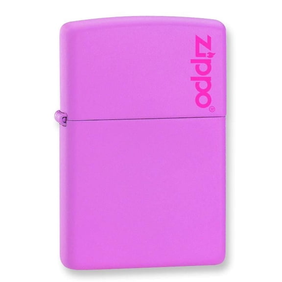 Pink Matte Zippo Lighter With Logo