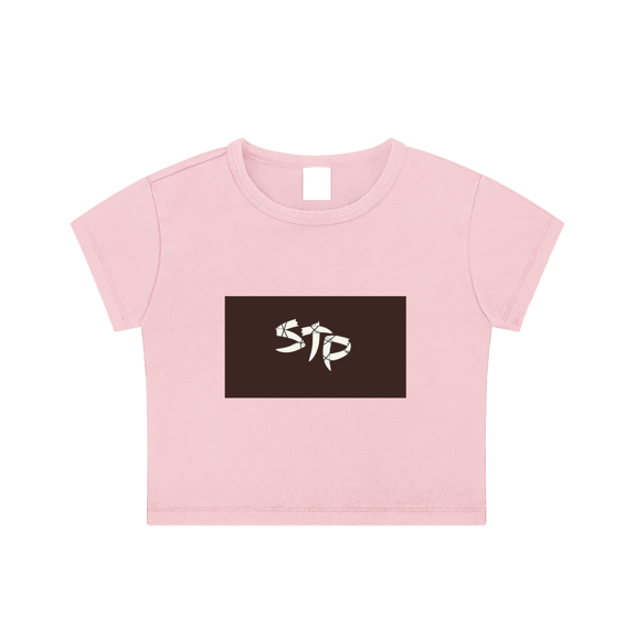Pink Matter Snow Washed Crop Top