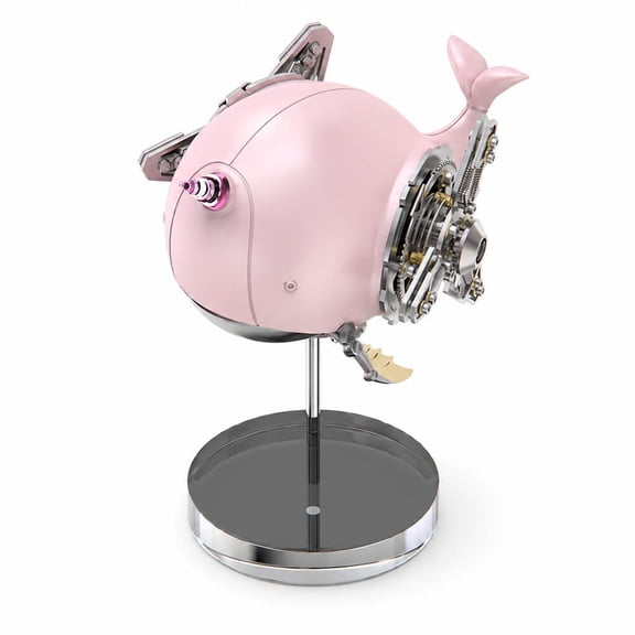 Pink Mechanical Ocean Narwhal - Metal Construction Set
