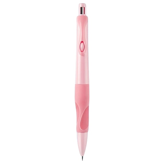 Pink Mechanical Pencil For Posture Correction, Mohdy Plastic Pencil Curler, Millimeter Thick Automatic Pencil With Comfortable Grip Suitable For Writing Pencil Can Be Filled With Thick Pencils