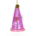 thumbnail image 1 of Pink Megaphone Glass Christmas Ornament, 1 of 3