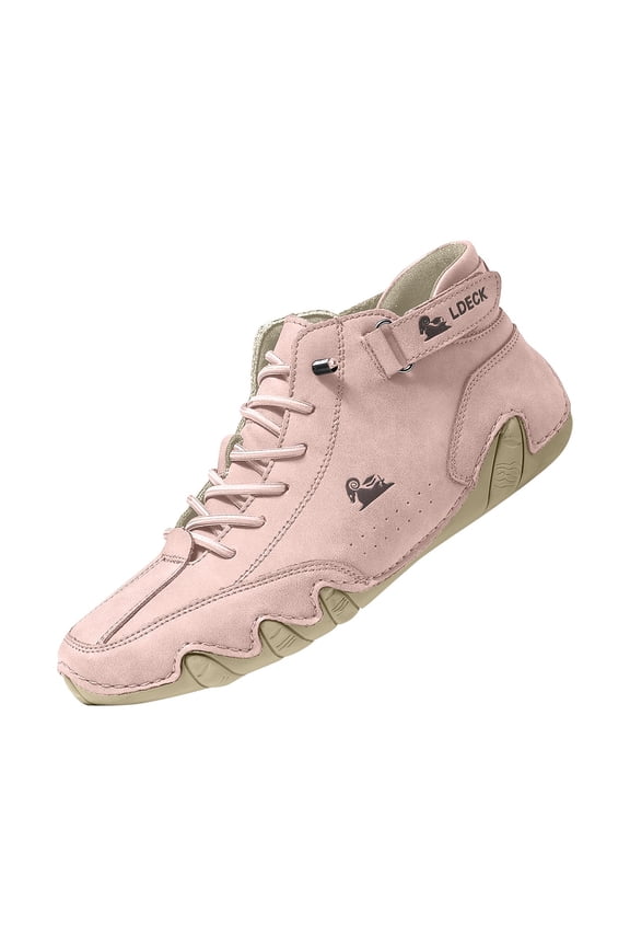 Pink Men Casual High Top Shoes For Outdoor Activities And Daily Wear With A Breathable Material