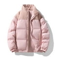 thumbnail image 1 of Pink Mens Jackets Puffer Quilted Down Jacket Winter Pockets Warm Clothes for Men, 1 of 4