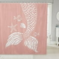 thumbnail image 1 of Pink Mermaid Shower Curtain 72x72 inch,Summer Fish Tail Bathroom Curtain for Bathtubs,Girly Mermaid Tail Fabric Shower Curtain Set,Coastal Starfish Waterproof Bathroom Curtains, 1 of 6