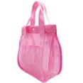 thumbnail image 1 of Pink Mesh Toiletry Bag Travel Cosmetic Organizer Portable Multi-Pocket Waterproof Storage Wash Bag, 1 of 6