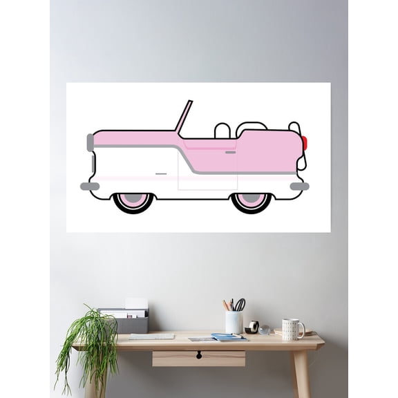 Pink Met Poster Wall Art, Modern Wall Decor For Living Room Bedroom, 12x18 UNFRAMED