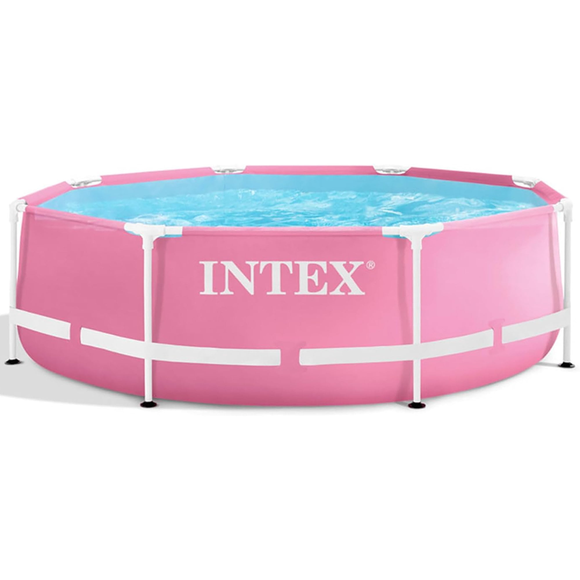 pink-metal-frame-8-x-30-above-ground-swimming-pool-w-dual-suction