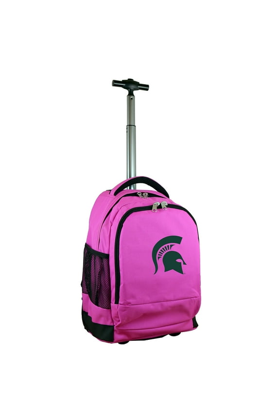 Pink Michigan State Spartans 19'' Premium Wheeled Backpack