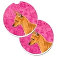 thumbnail image 1 of Pink Min Pin Set of 2 Cup Holder Car Coaster, 1 of 1