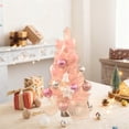 thumbnail image 1 of Pink Mini Christmas Tree Small Christmas Tree Artificial Tabletop Xmas Decor Holiday Decoration for Home, Office, Party, 17.72 Inch Height, 1 of 6