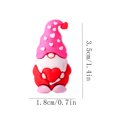 thumbnail image 1 of Pink Mini Gnomes Ornament Valentine's Day Rubber Gnome Hug Heart Figurines(6pcs 12pcs 18pcs), 1 of 6