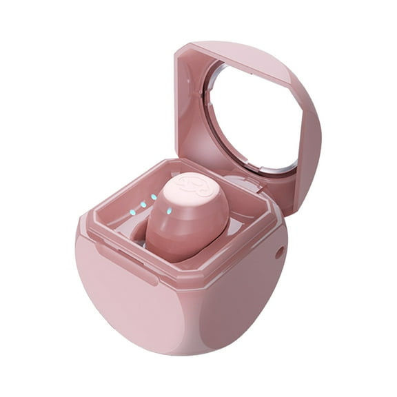 Pink Mini In-Ear Bluetooth Earbud With Charging Case And Noise Reduction For Clear Calls