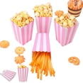 thumbnail image 1 of Pink Mini Popcorn Boxes,QZS Portable Striped Mini Paper Popcorn Boxes,50pcs Durable Movie Night Party Supplies for Indoor and Outdoor,2.8x2x4.5In, 1 of 6
