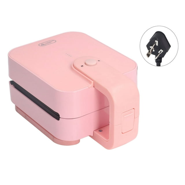 Pink Mini Sandwich Toaster 650W Portable Waffle Maker Electric Panini