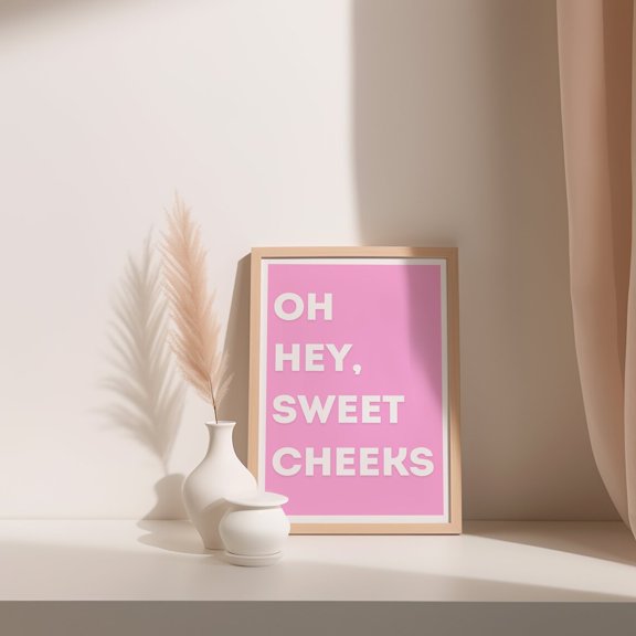 Pink Minimalist Trendy Bathroom Art Cute Quote Decor Design 1 Unframed Paper Print