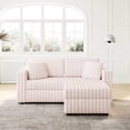 thumbnail image 1 of Pink Modular With Hydraulic Lift. 75.6" Stylish Seating Option. Quality Build. Solid Wood Frame, High-resilience Sponge Filler. Detachable Cushions. Multi-functional Storage. Contemporary Furniture, 1 of 5
