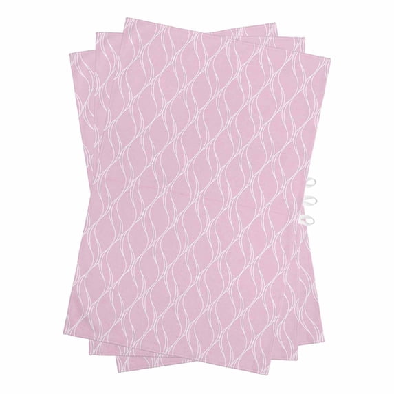 Pink Moire Waves Kitchen Towels Set of 3, Water Absorbent Dish Towel, Modern Abstract Art Geometric Decorative Hand Towels - Quick Drying Cloth for Cooking Baking, 18x28 Inch