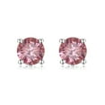 thumbnail image 1 of Pink Moissanite Stud Earrings, 1 of 11