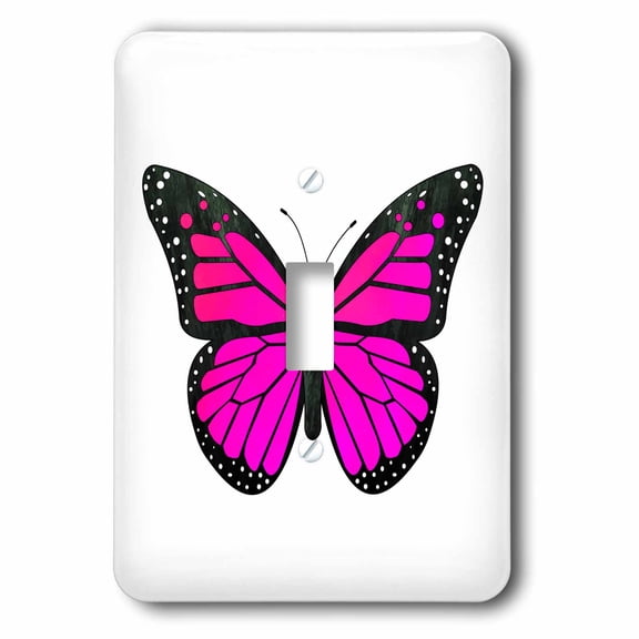 3dRose, Pink Monarch Butterfly, single toggle switch