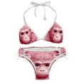 thumbnail image 1 of Pink Monkey Gorilla Detachable Sponge Adjustable Strap Bikini Set Two-Pack Bikinis,Swimsuits,Beachwear, 1 of 6