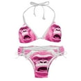 thumbnail image 1 of Pink Monkey Gorilla Detachable Sponge Adjustable Strap Bikini Set Two-Pack Swim Suits for WomenToolStrip with applicable scenes, 1 of 6