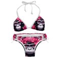 thumbnail image 1 of Pink Monkey Gorilla Detachable Sponge Adjustable Strap Bikini Set Two-Pack Swimming Suits One-Piece Swimsuits - Ideal for Beach and Pool Parties, 1 of 6